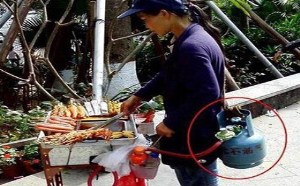 便携式烧肉移动方便!赚钱不要命啊