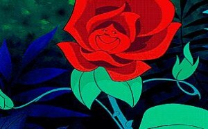 美女漂亮的卡通玫瑰花动态gfi图片