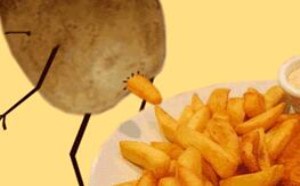 内涵gif图片 你们喜欢吃的薯条是怎么出来的